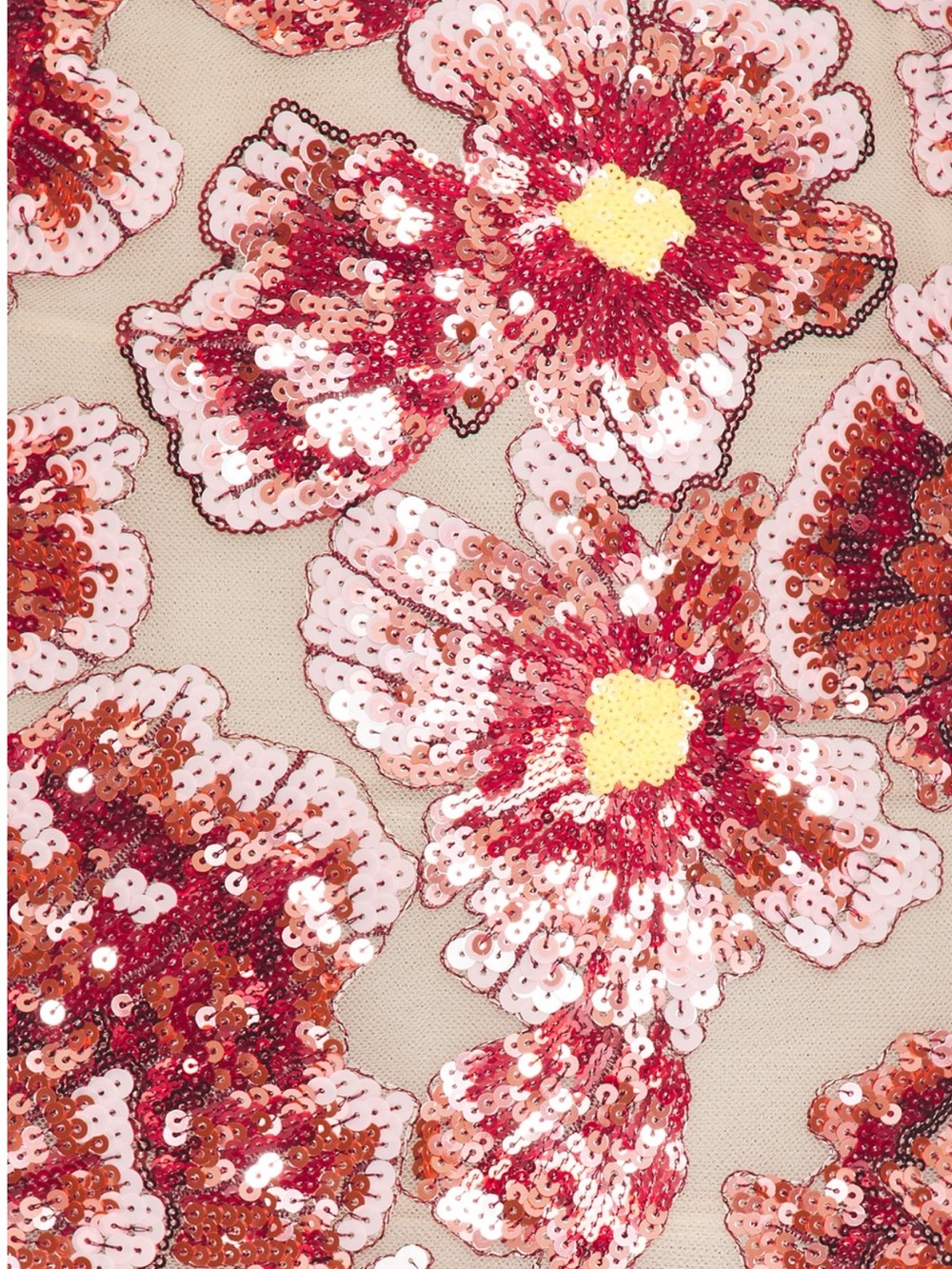 Bronx and Banco Pink Strapless Floral Sequin Mini Dress - Picture 3 of 3